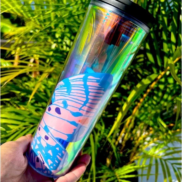 Starbucks | Other | Starbucks Netherlands Butterfly Cup Clear Iridescent  Tumbler Thermos Hot Cup New | Poshmark